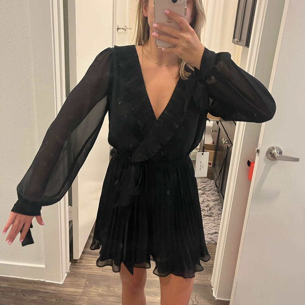 Black Pleated Romper